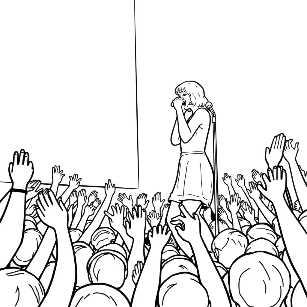 Taylor Swift coloring page