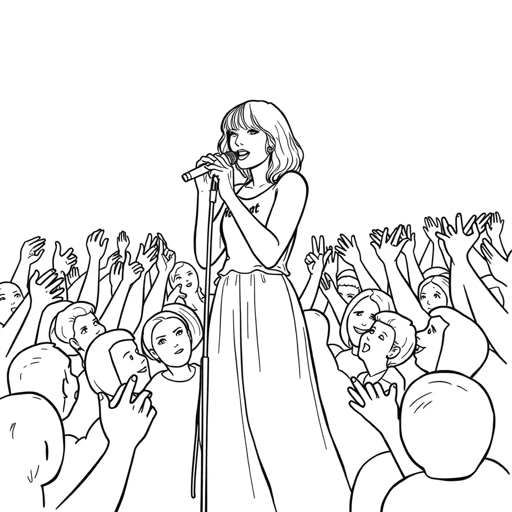 Taylor Swift coloring page