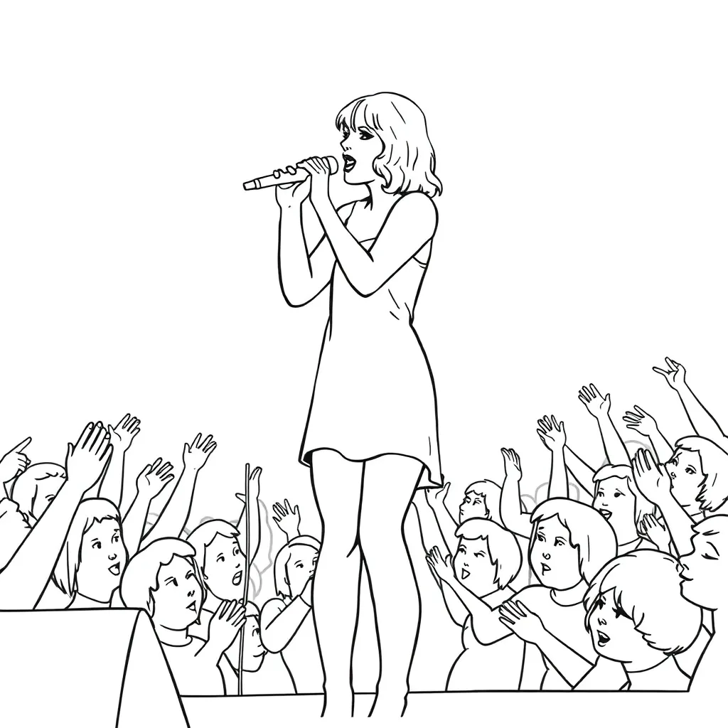 Taylor Swift coloring page
