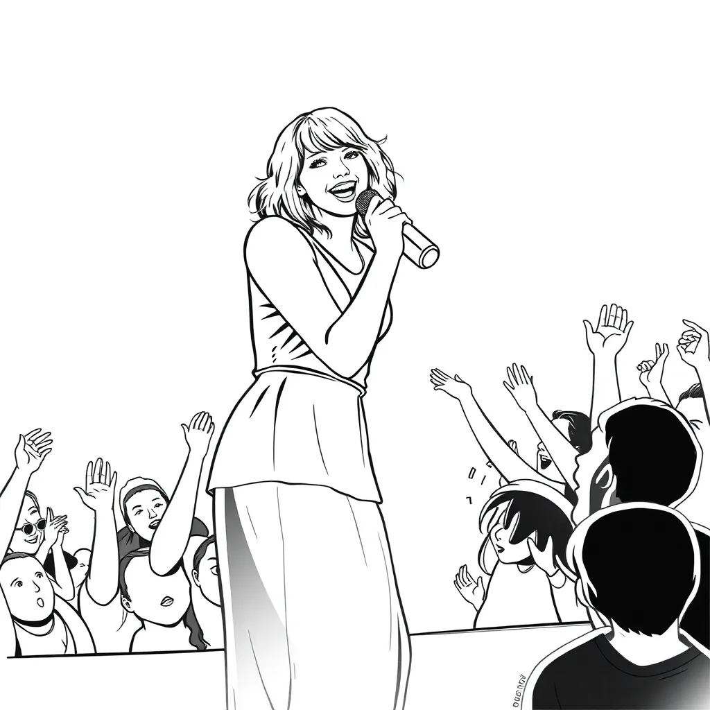 Taylor Swift coloring page