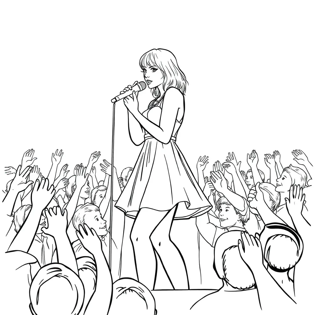 Taylor Swift coloring page