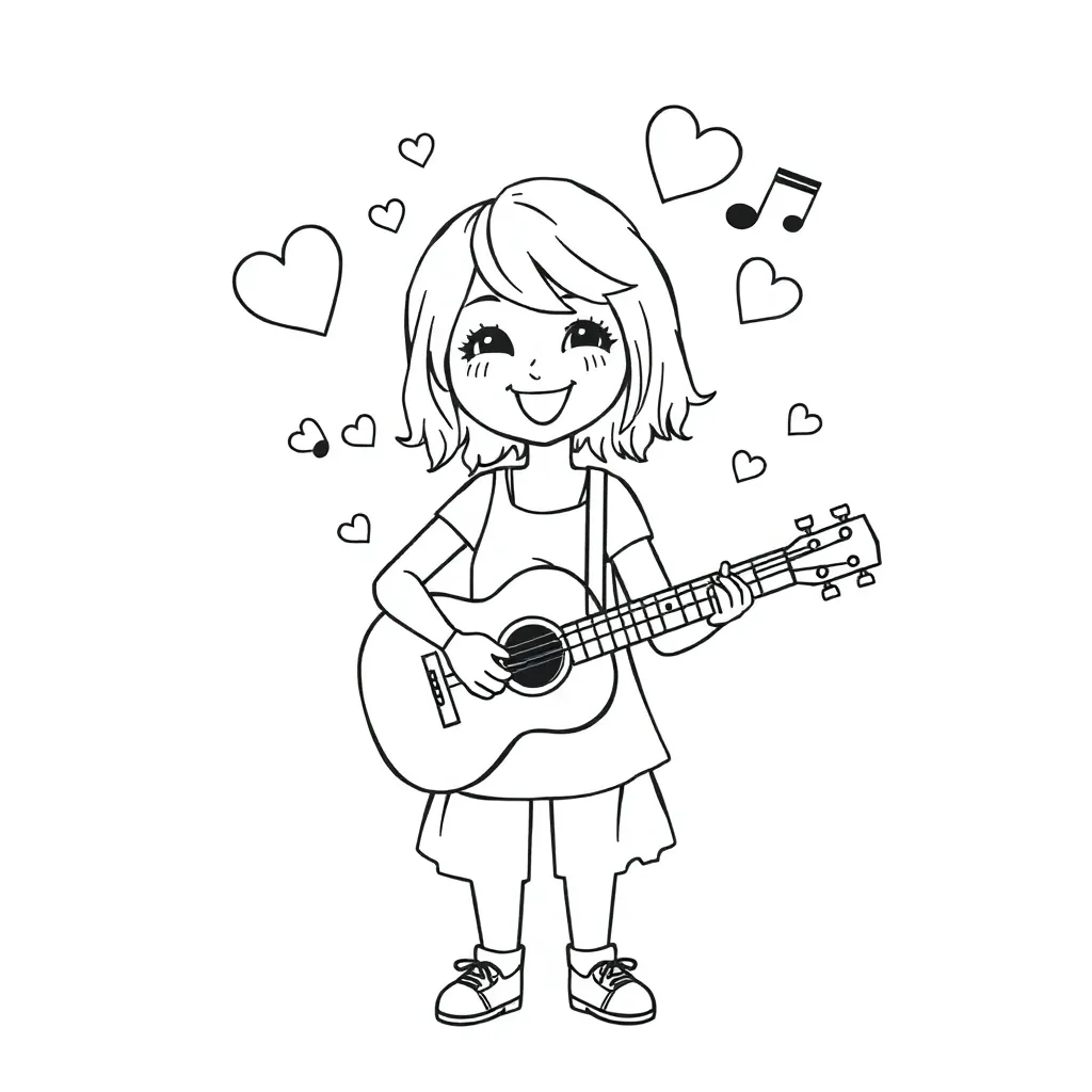 Taylor Swift coloring page