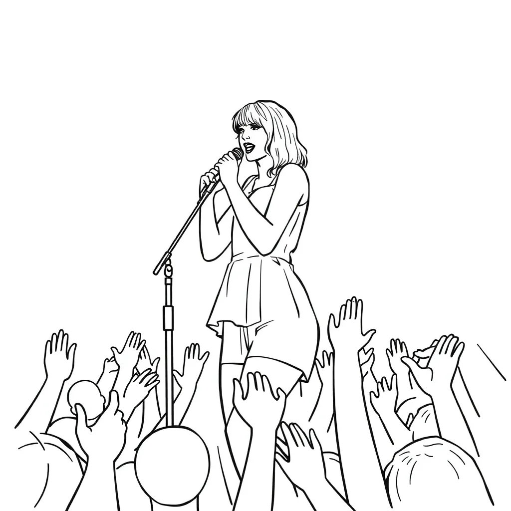 Taylor Swift coloring page