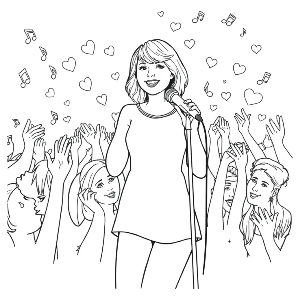 Taylor Swift coloring page