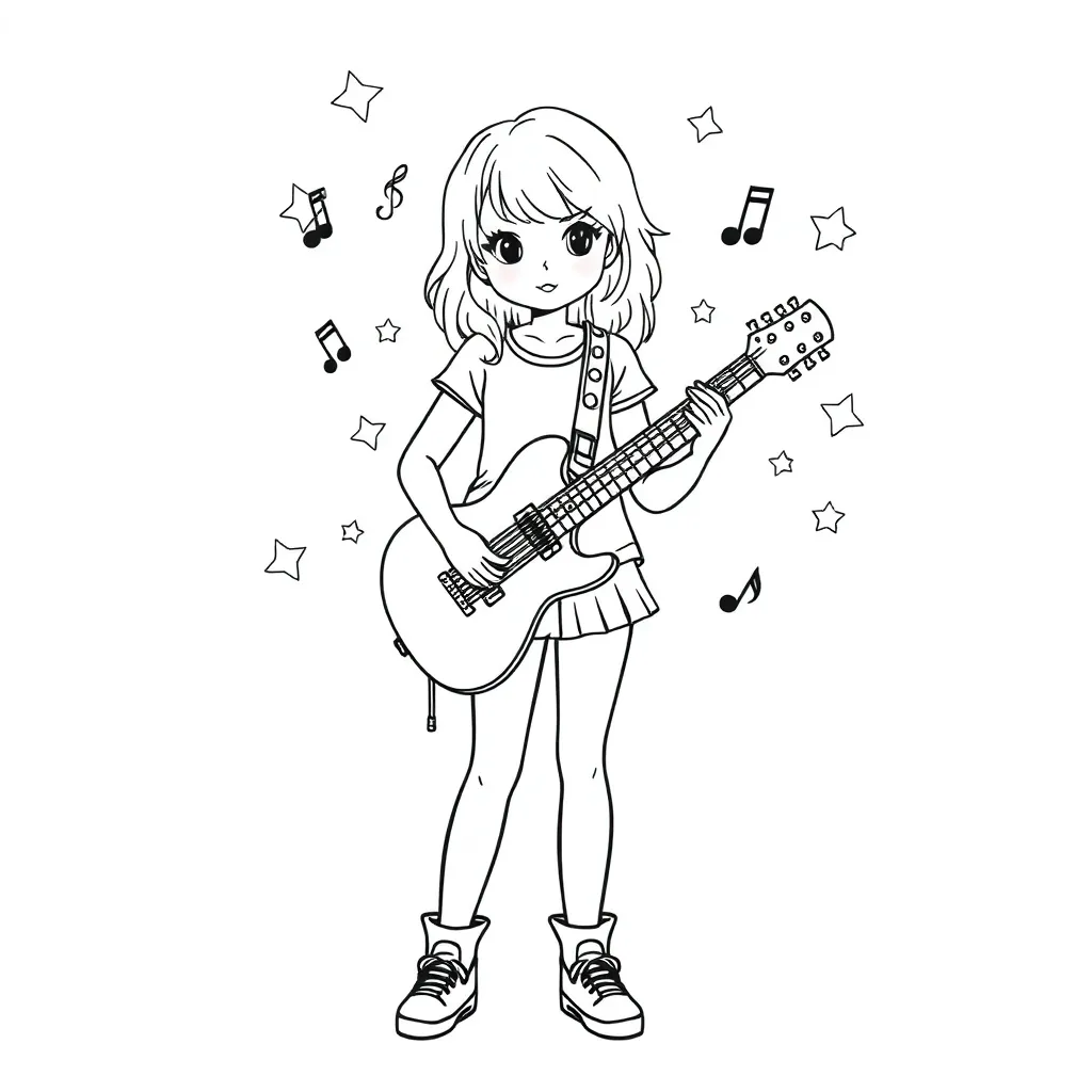 Taylor Swift coloring page