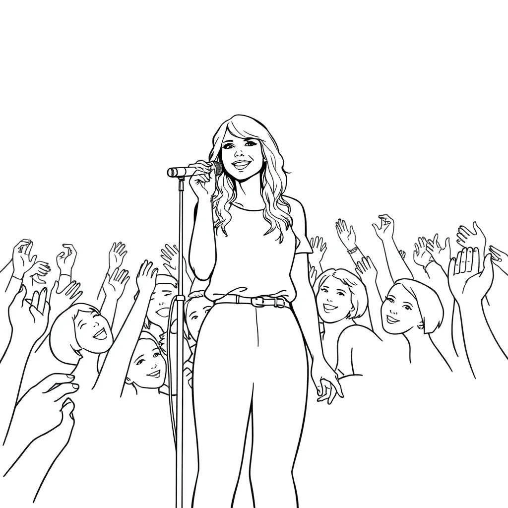 Taylor Swift coloring page