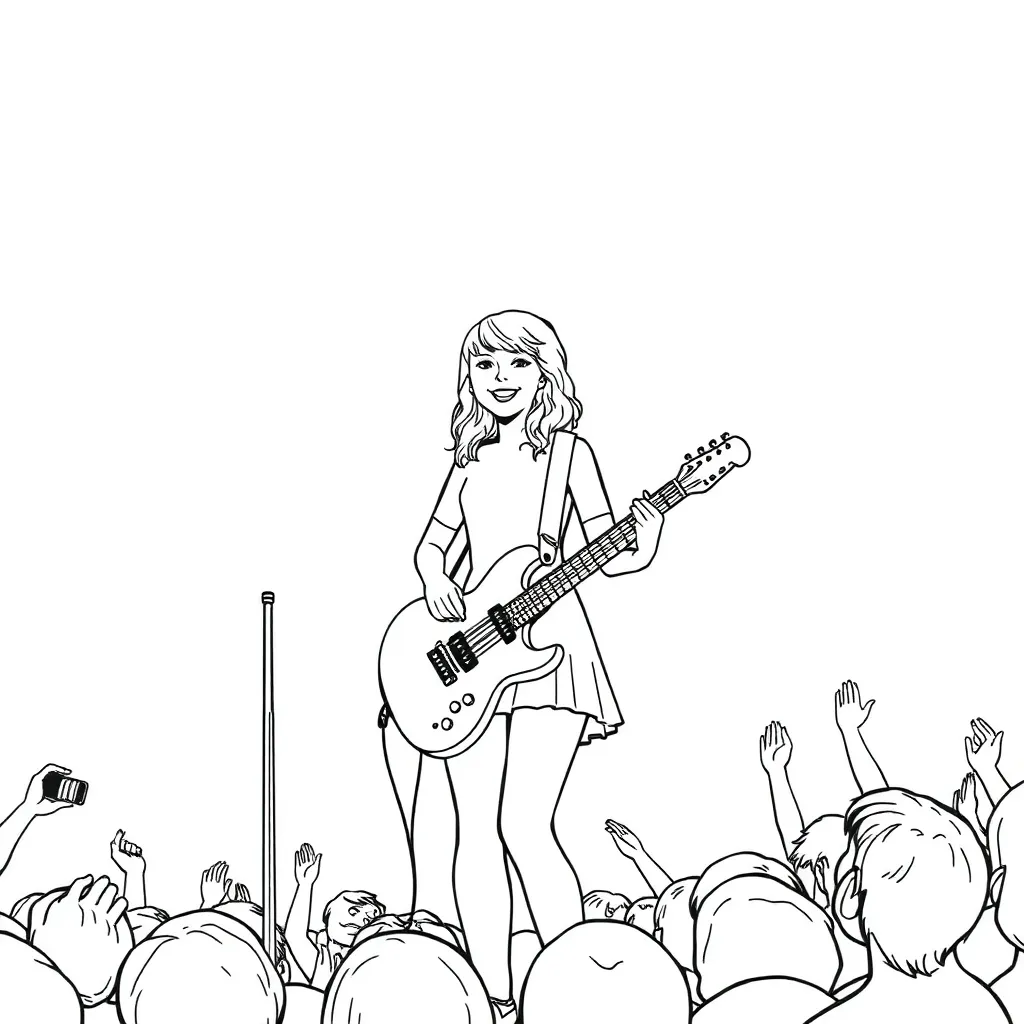 Taylor Swift coloring page