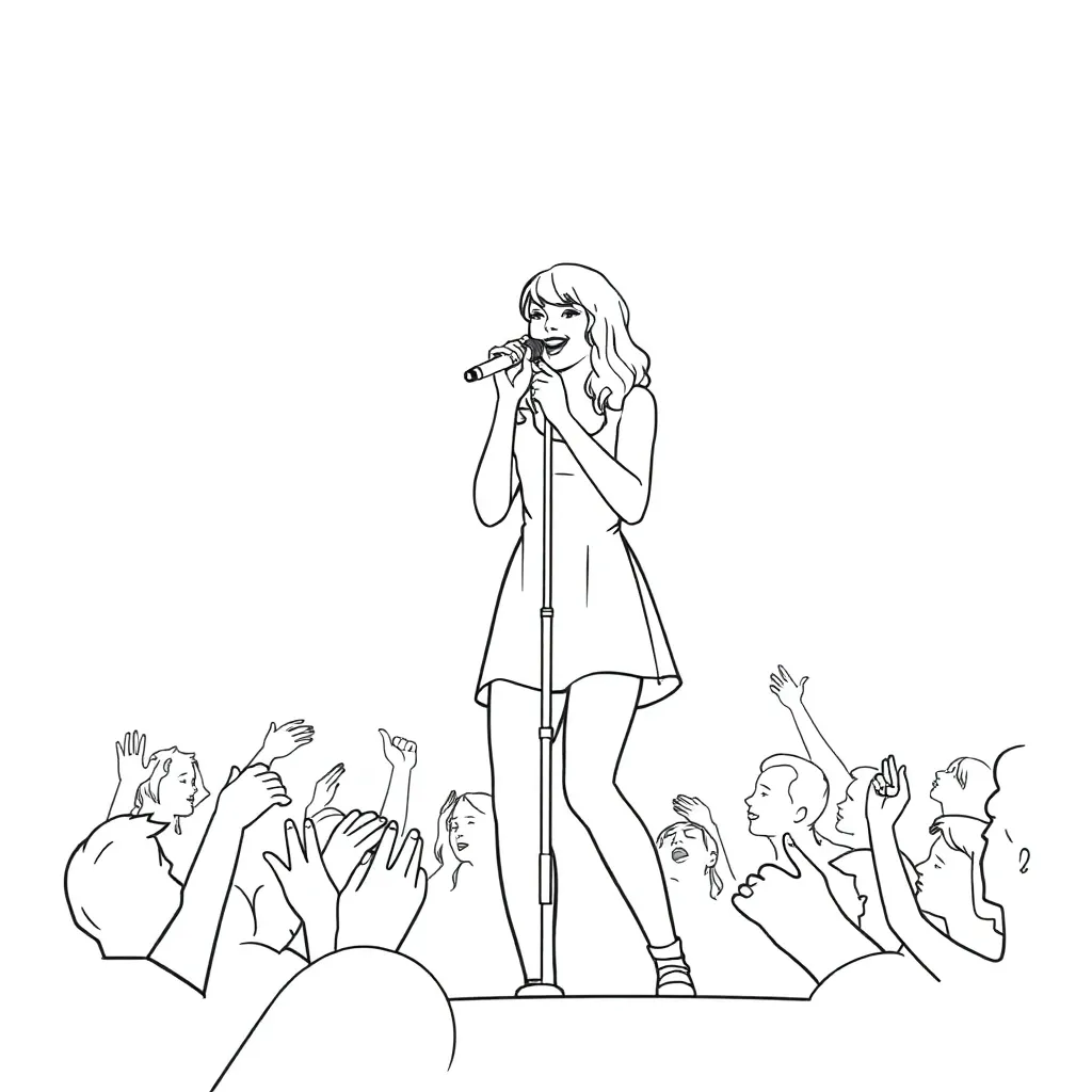Taylor Swift coloring page