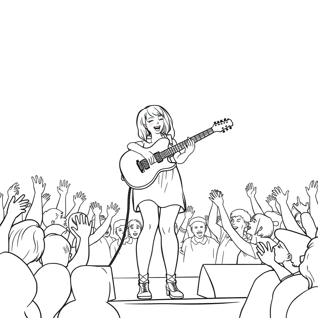 Taylor Swift coloring page