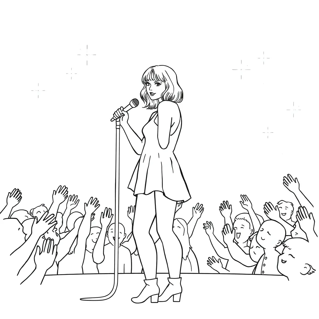 Taylor Swift coloring page