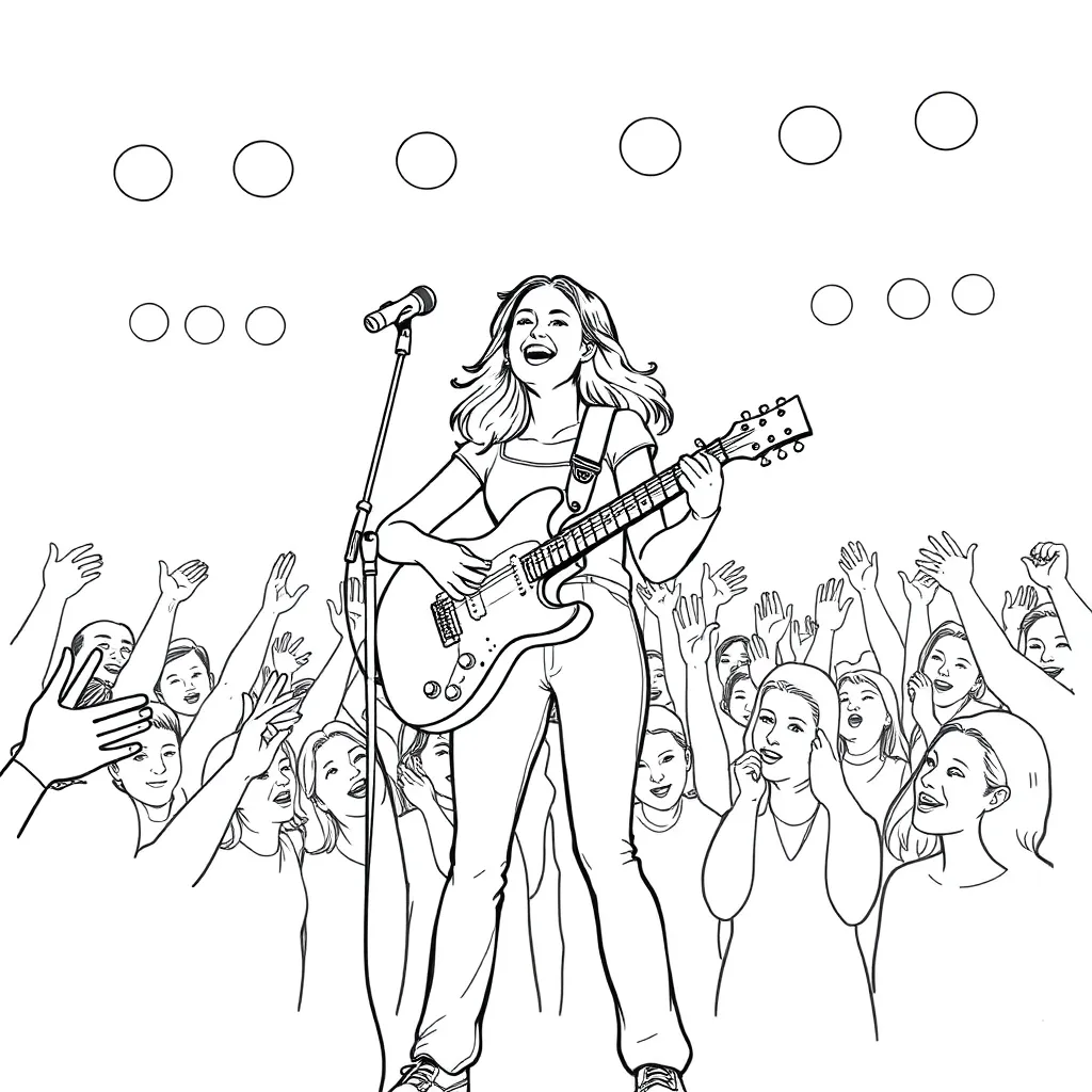 Taylor Swift coloring page