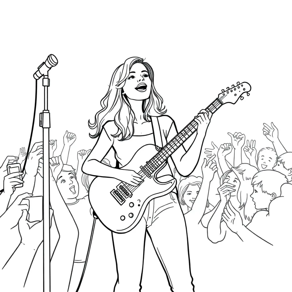 Taylor Swift coloring page