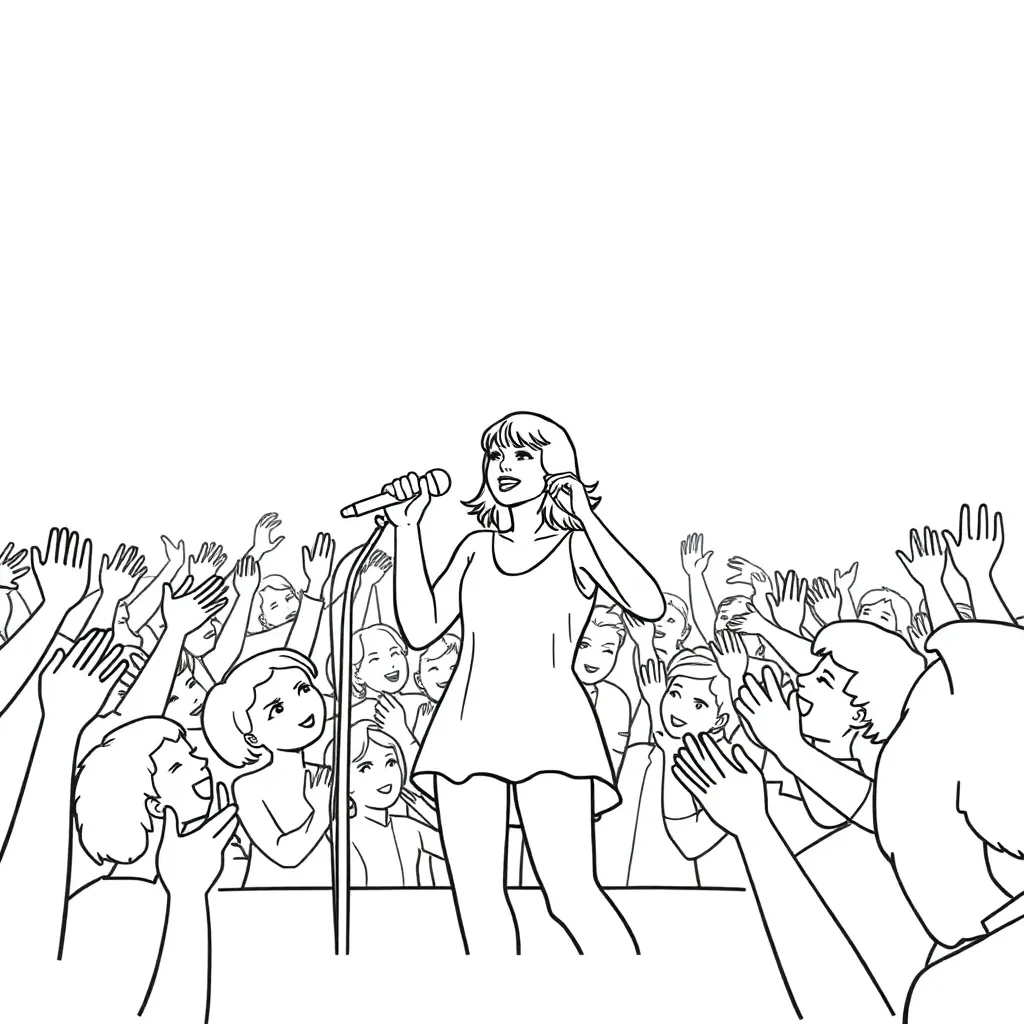 Taylor Swift coloring page