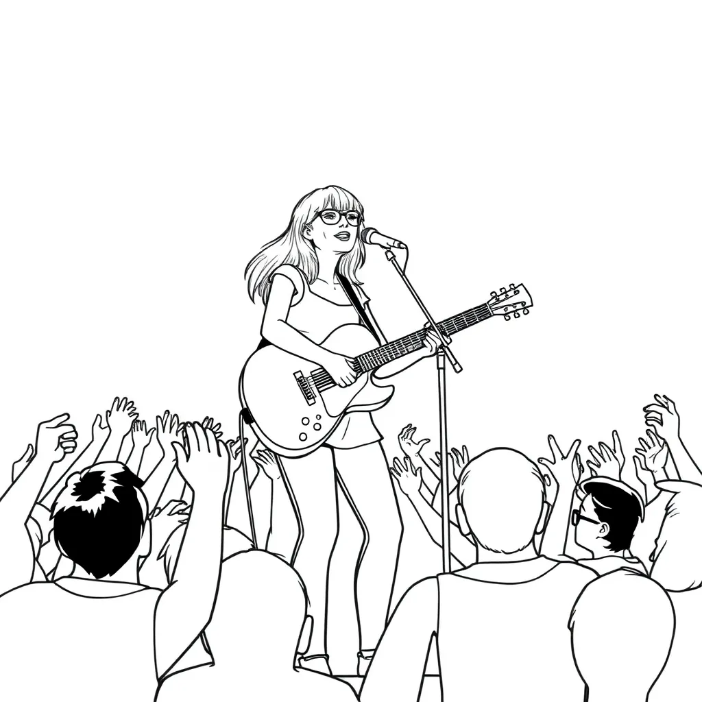 Taylor Swift coloring page