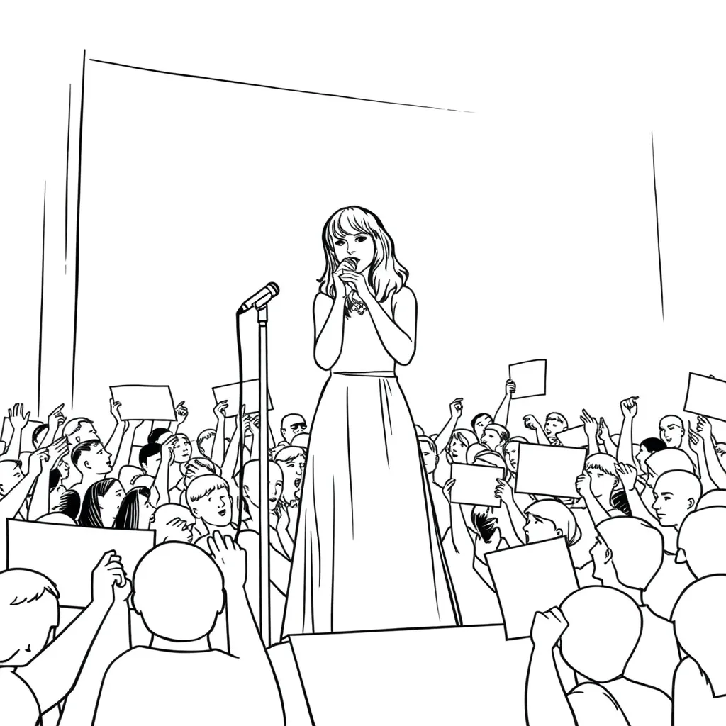 Taylor Swift coloring page