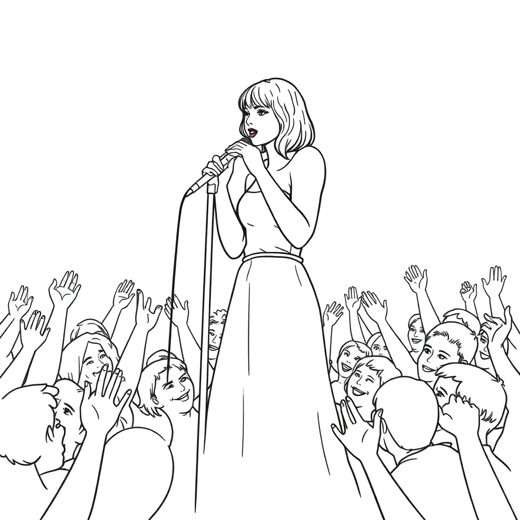 Taylor Swift coloring page