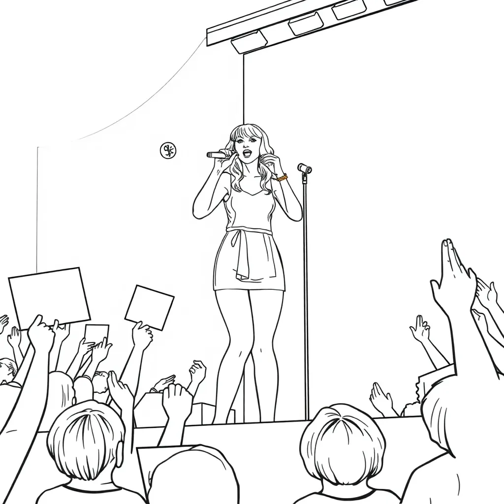 Taylor Swift coloring page