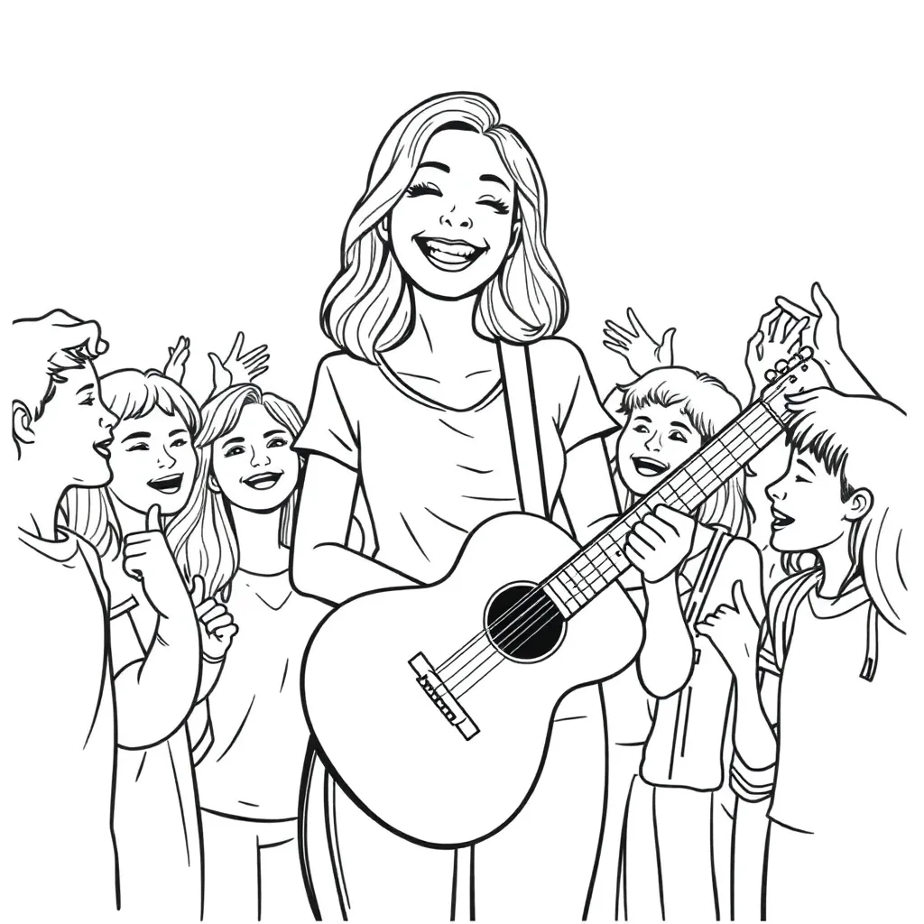 Taylor Swift coloring page