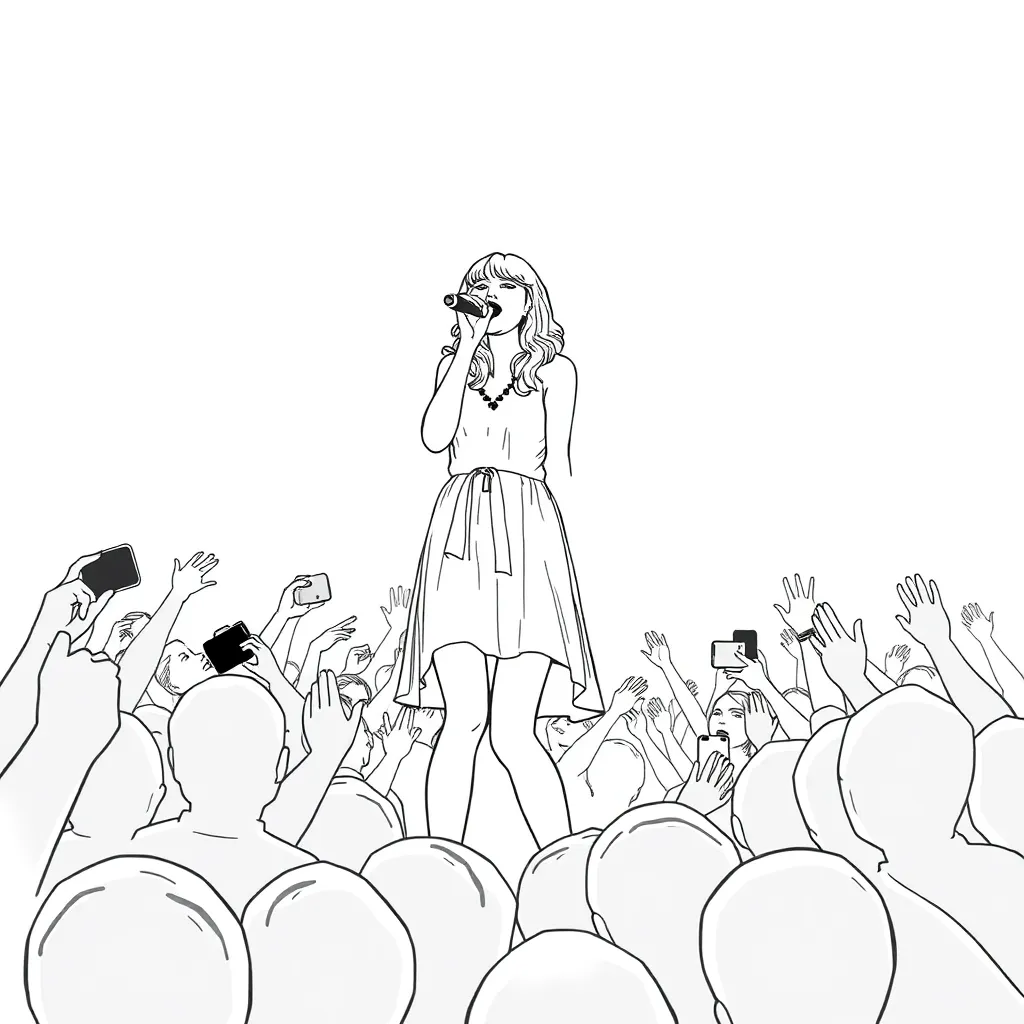 Taylor Swift coloring page