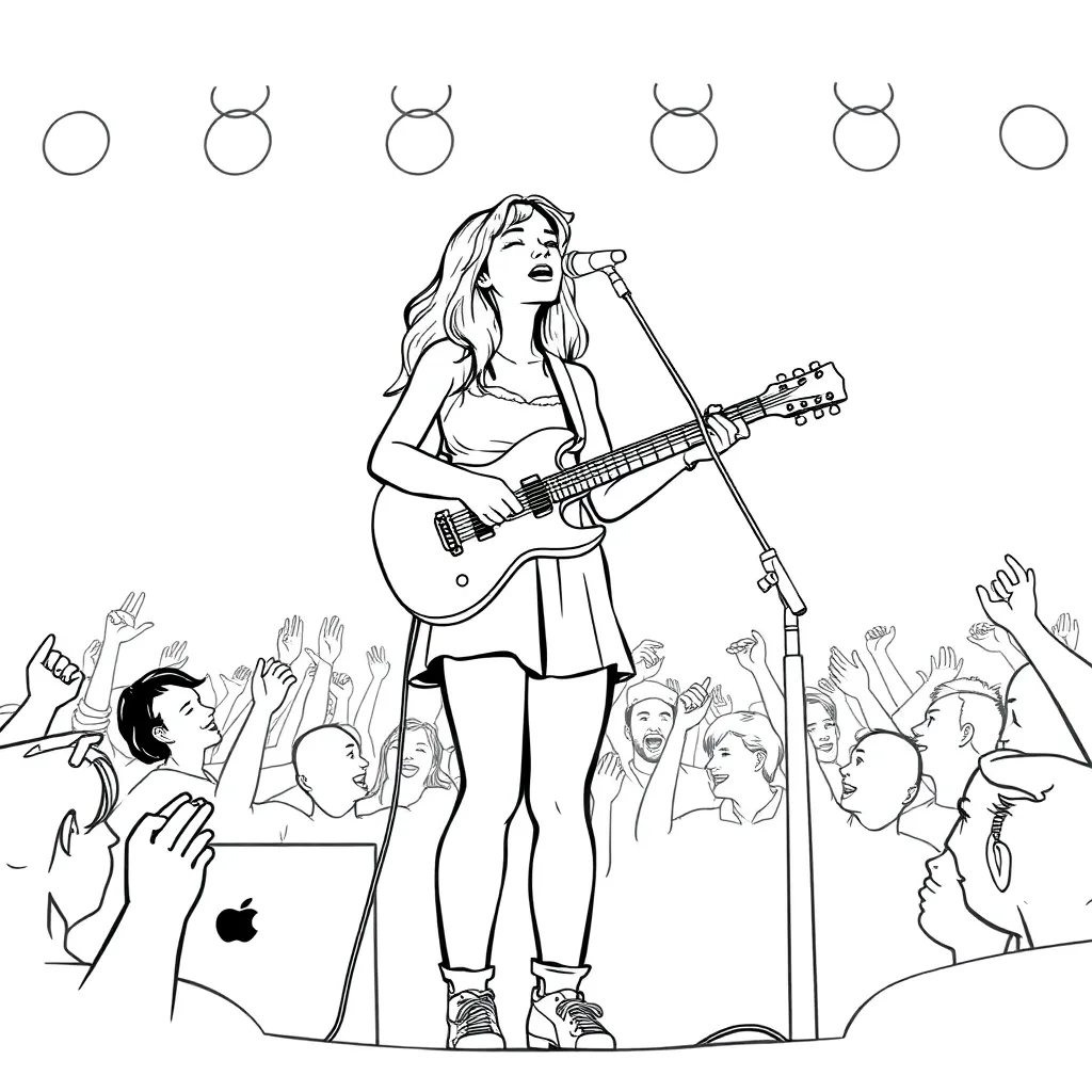 Taylor Swift coloring page