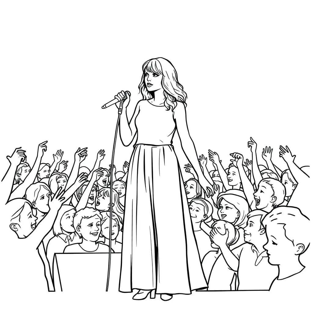 Taylor Swift coloring page