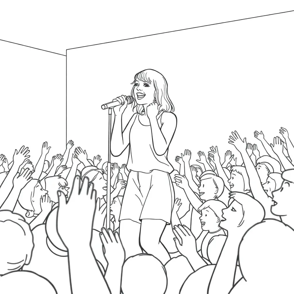 Taylor Swift coloring page