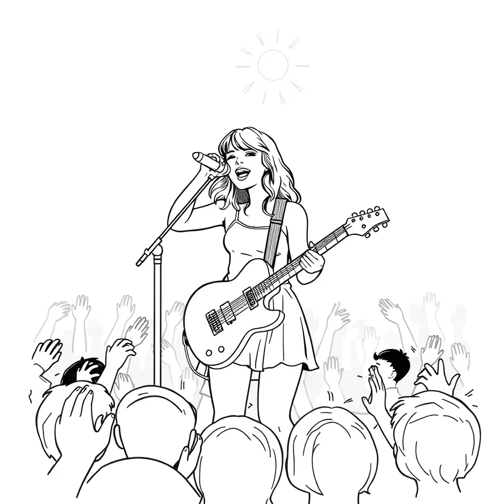 Taylor Swift coloring page