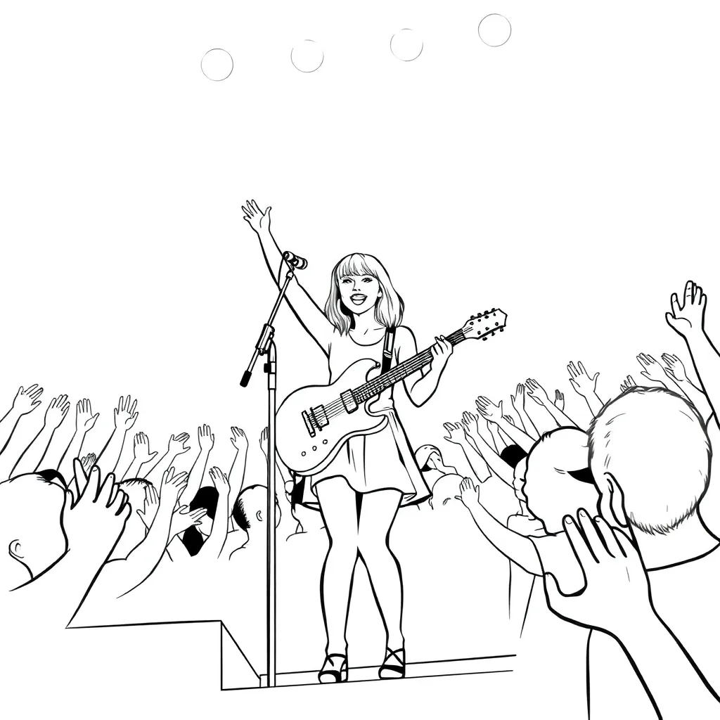 Taylor Swift coloring page