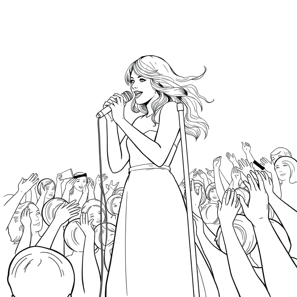 Taylor Swift coloring page