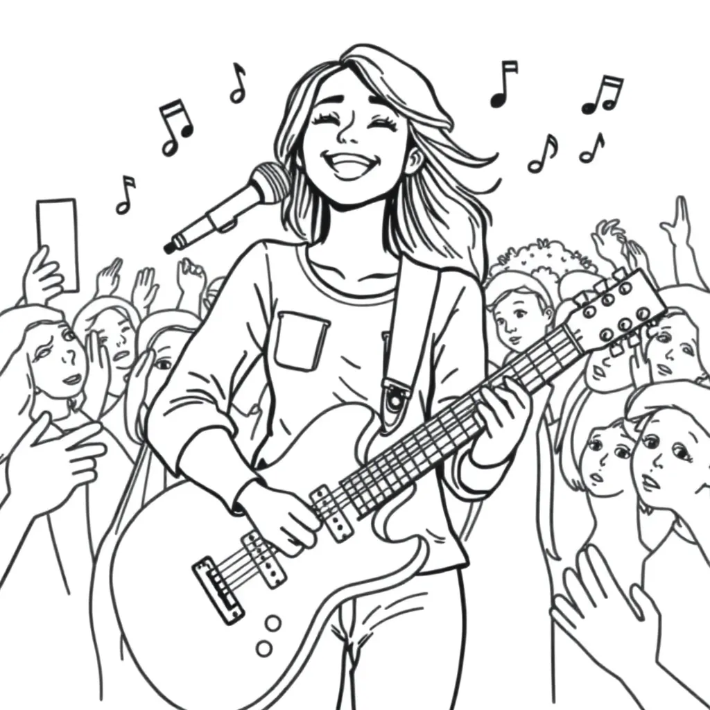 Taylor Swift coloring page