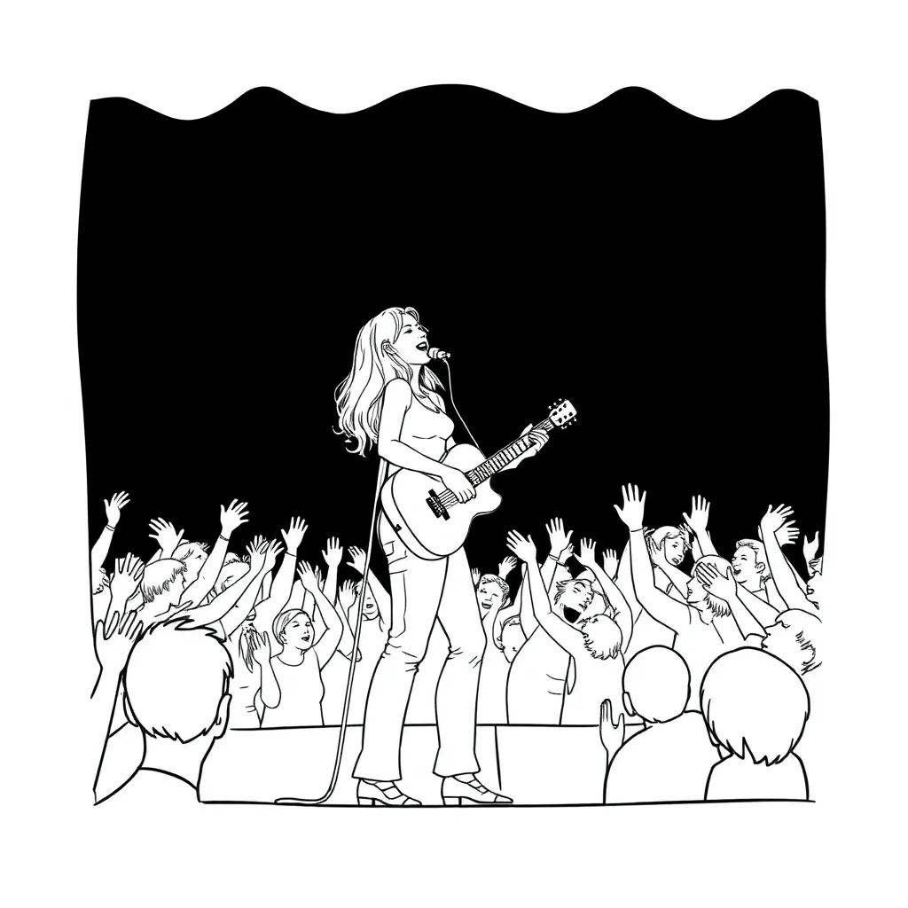 Taylor Swift coloring page