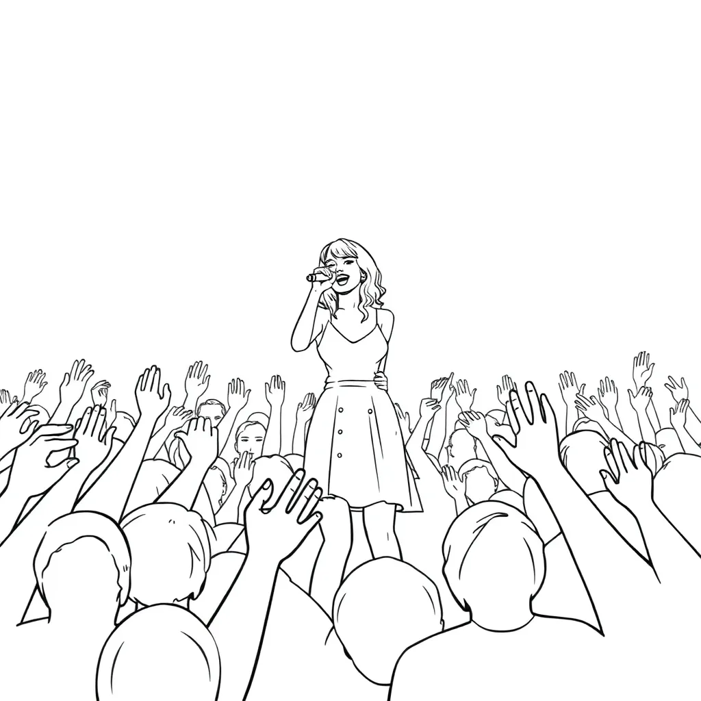Taylor Swift coloring page