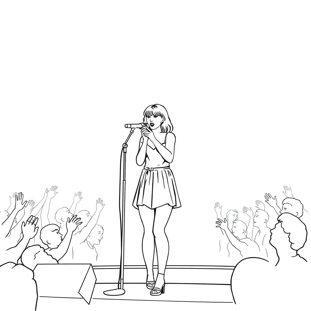 Taylor Swift coloring page