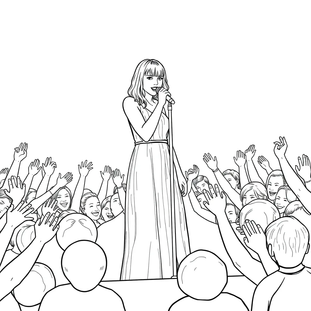 Taylor Swift coloring page
