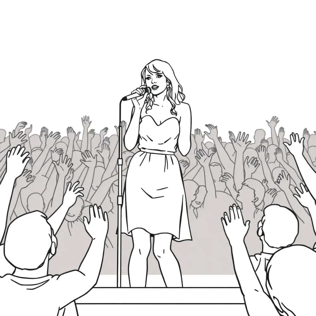 Taylor Swift coloring page