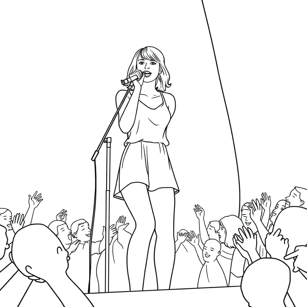 Taylor Swift coloring page