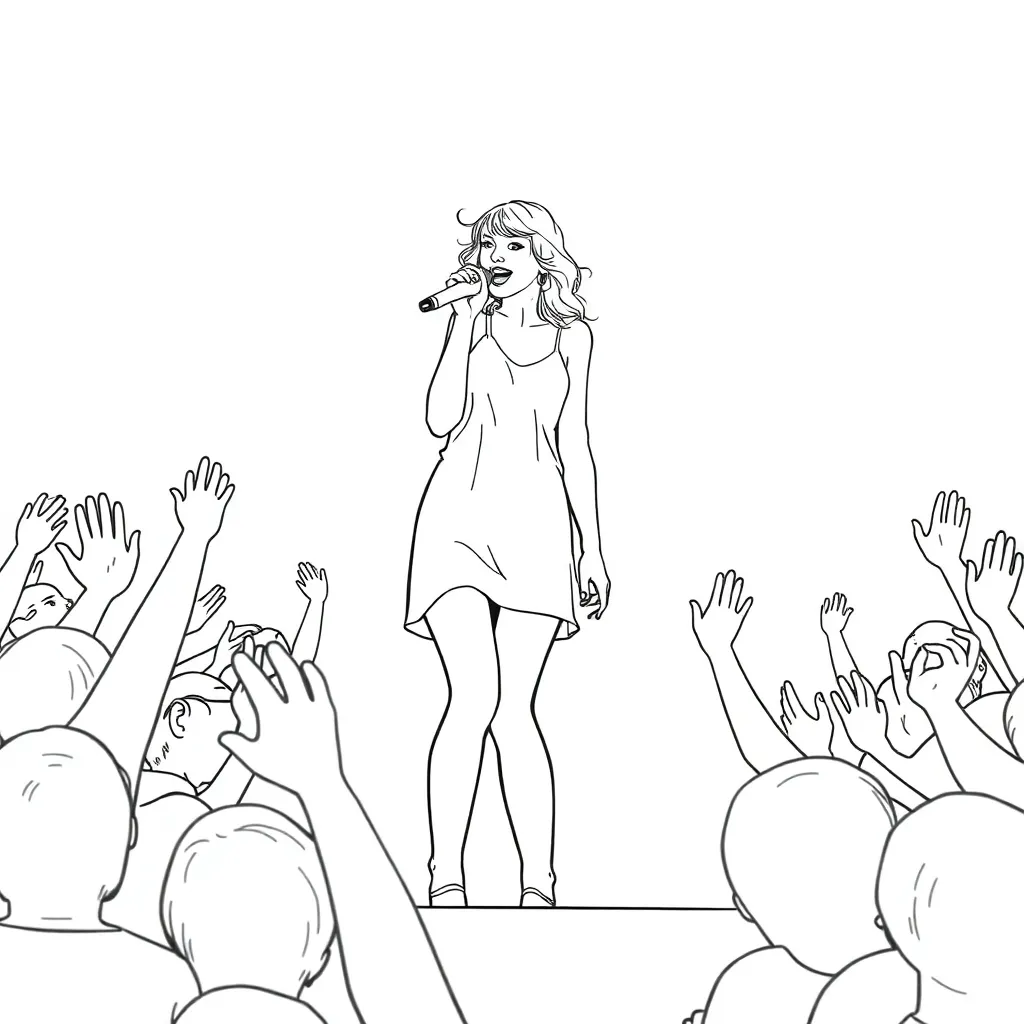 Taylor Swift coloring page
