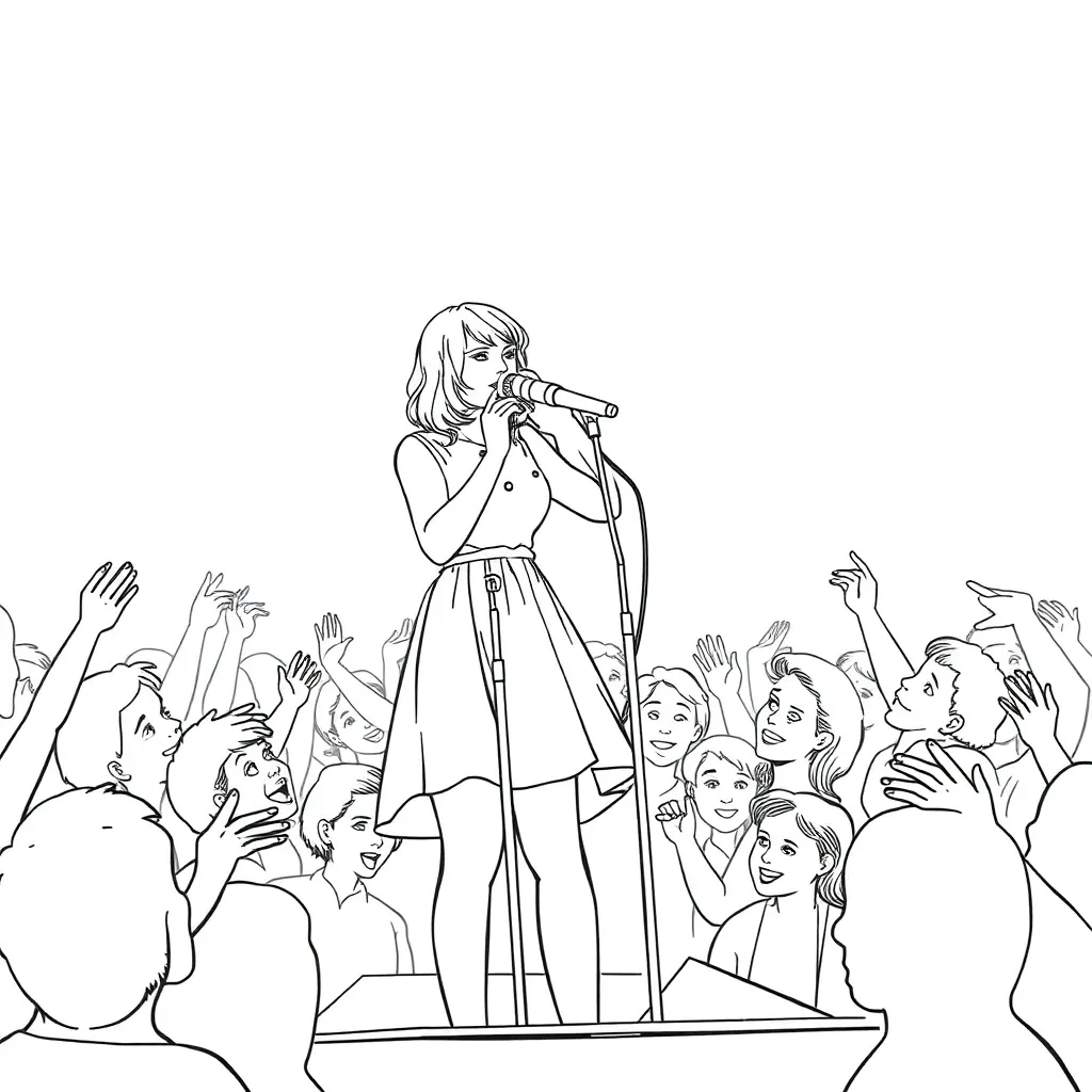 Taylor Swift coloring page