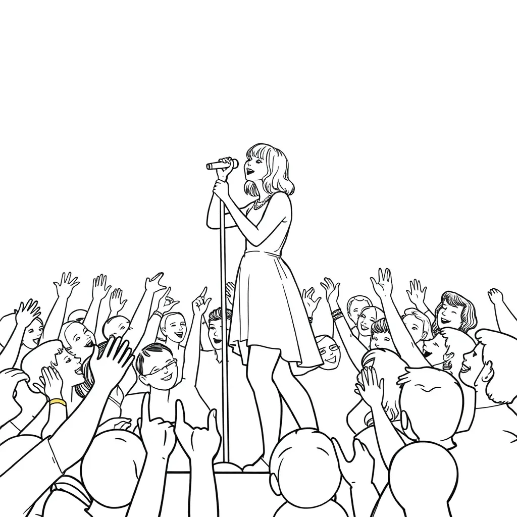 Taylor Swift coloring page