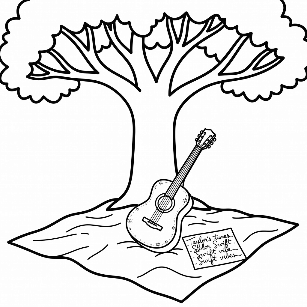 Taylor Swift coloring page