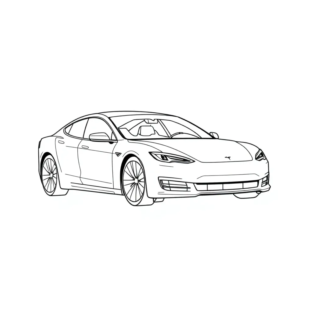 Tesla coloring page