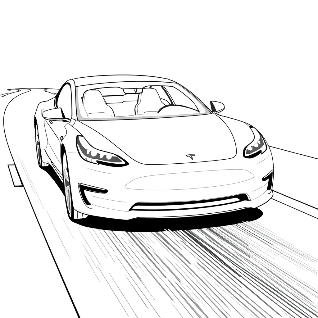Tesla coloring page
