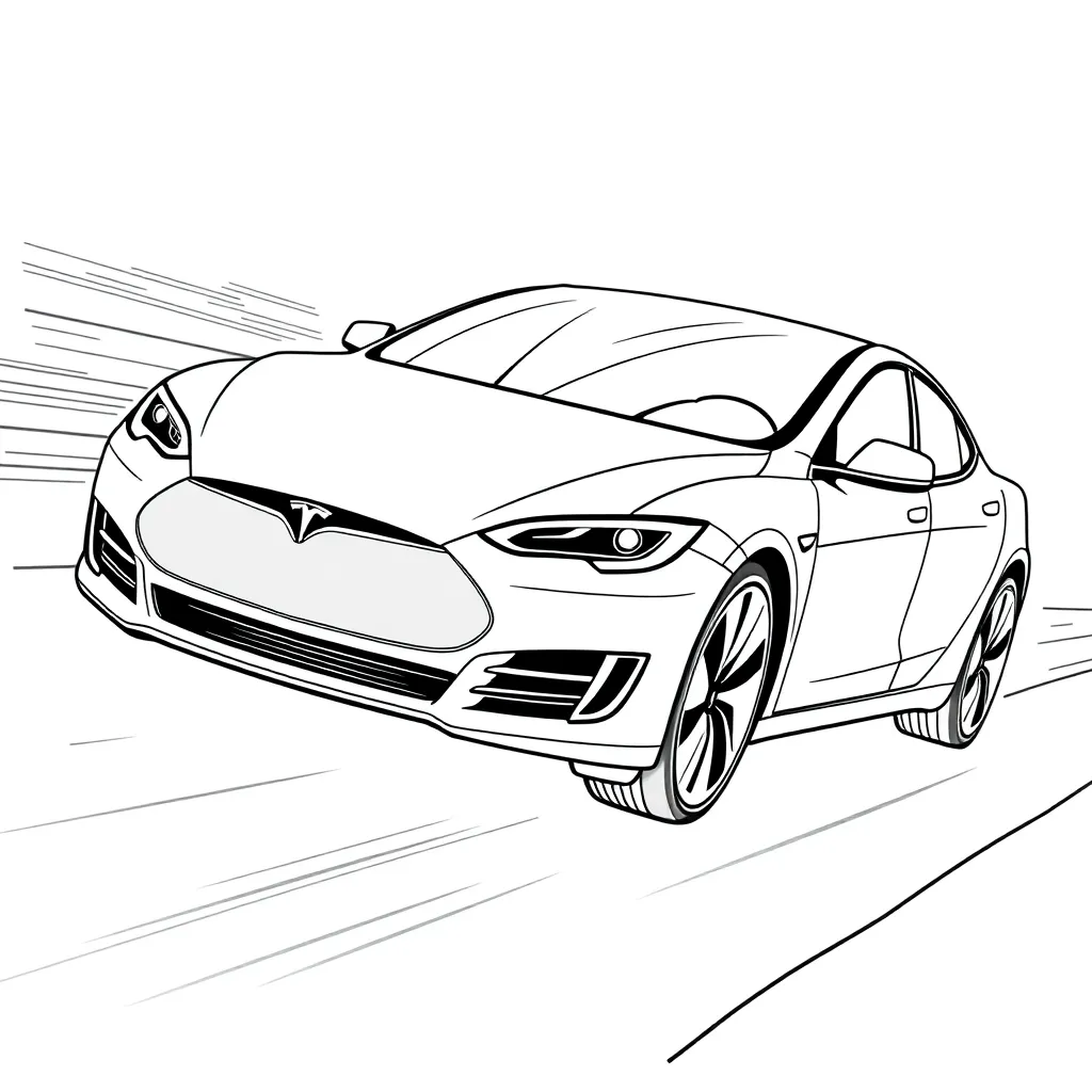 Tesla coloring page