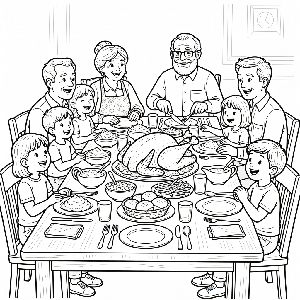 Thanksgiving coloring page