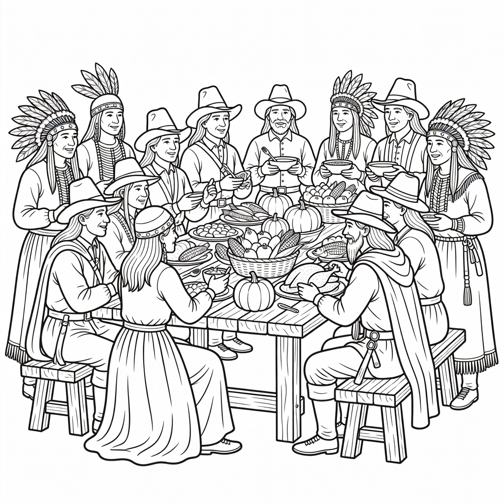 Thanksgiving coloring page