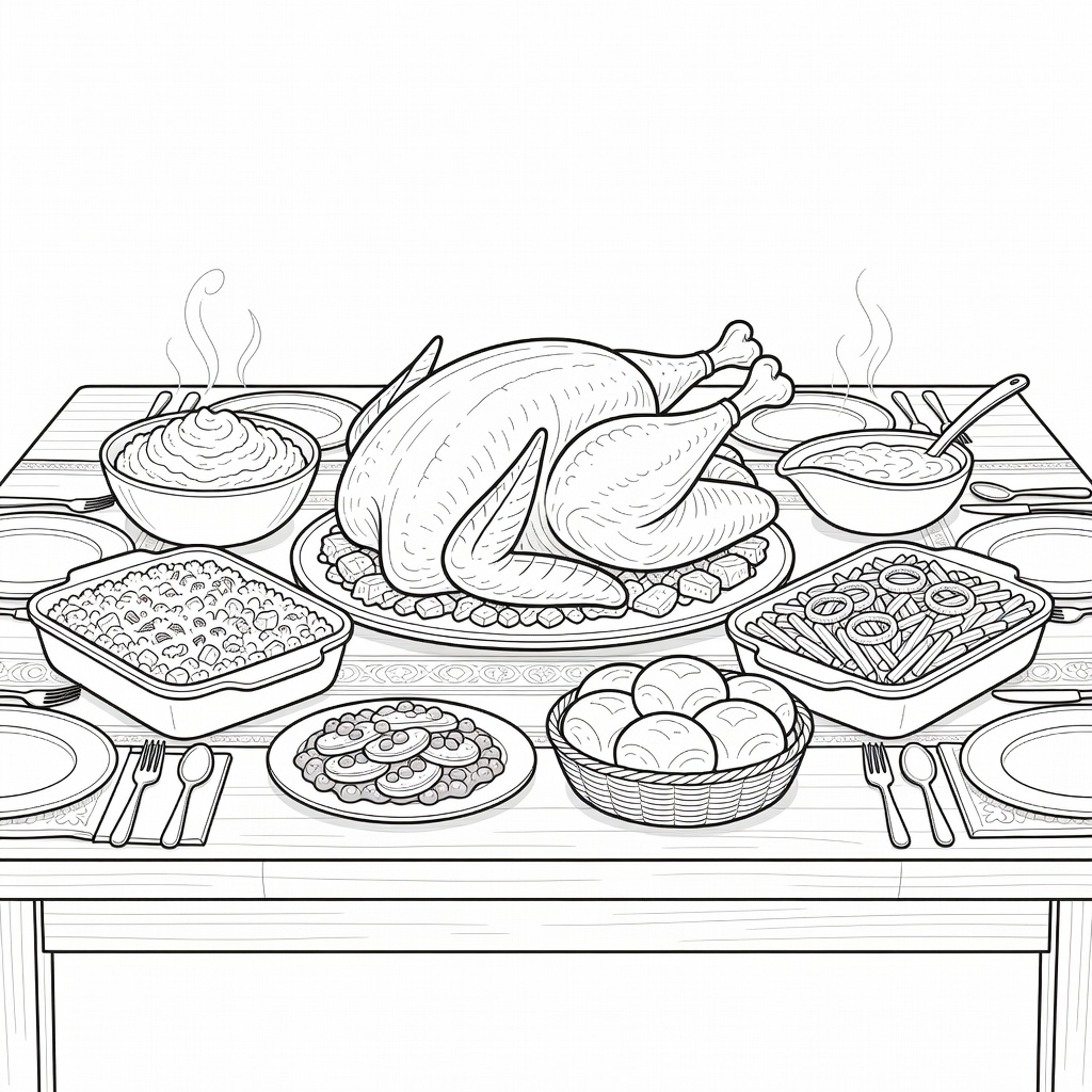 Thanksgiving coloring page