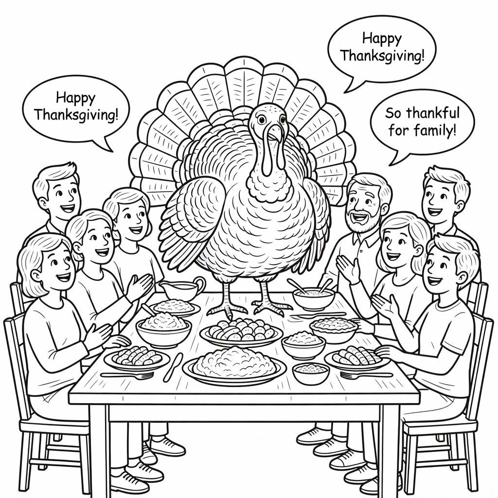 Thanksgiving coloring page