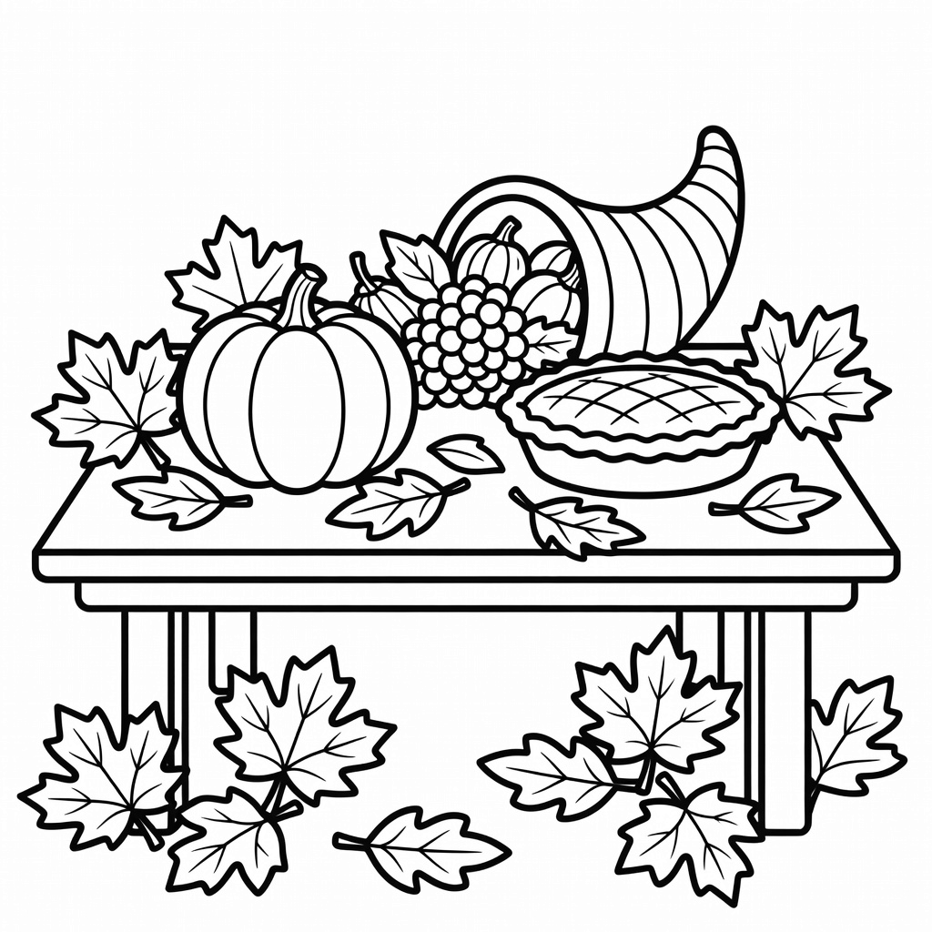 Thanksgiving coloring page