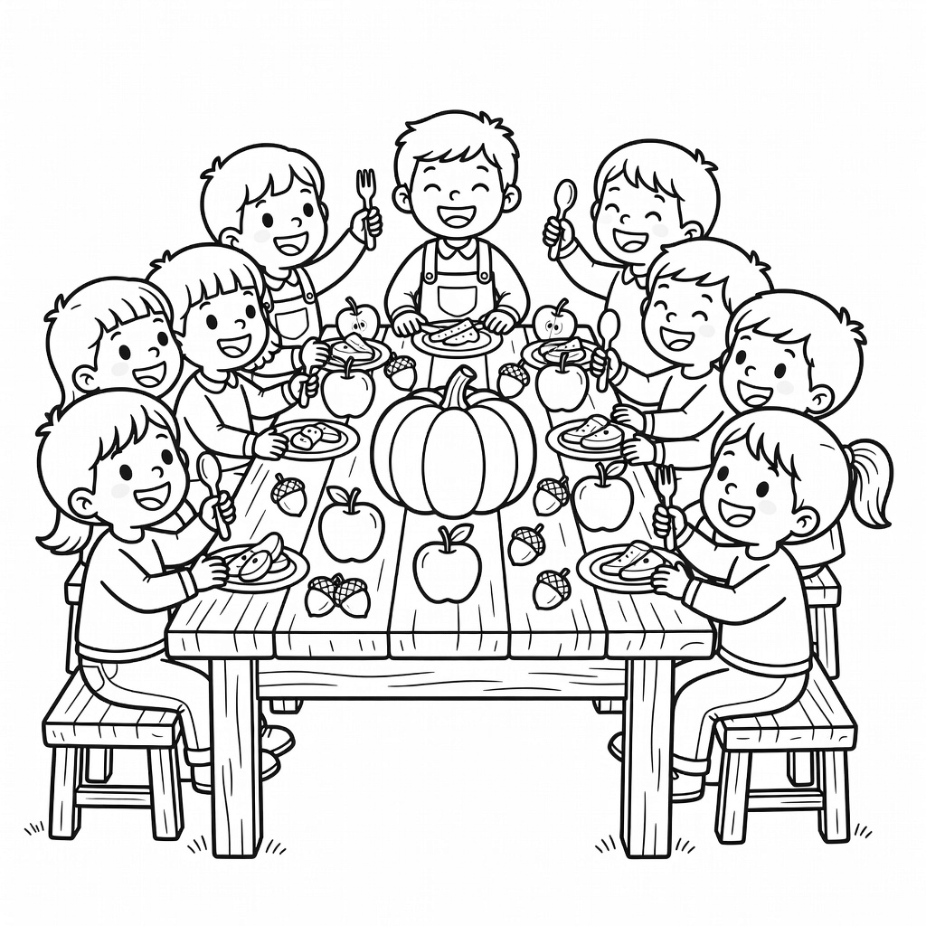 Thanksgiving coloring page