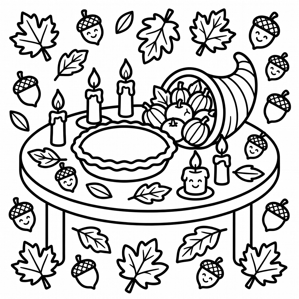 Thanksgiving coloring page